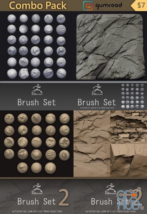 ArtStation – Custom Zbrush Brush Combo Pack