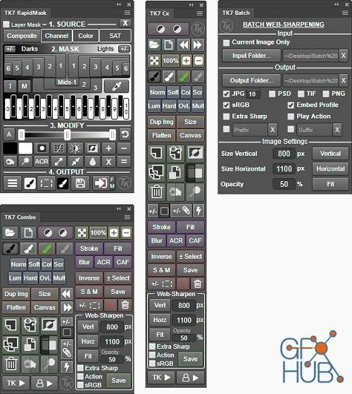 TKActions v7 Panels for Adobe Photoshop Win