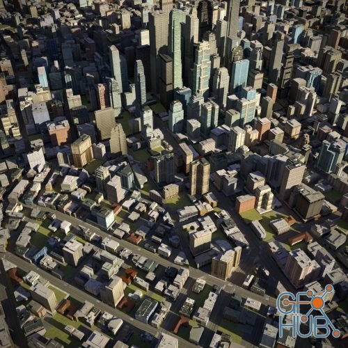 CGTrader – City 23 Low-poly 3D model