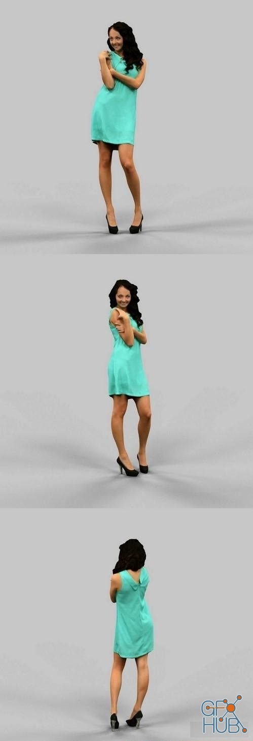 Woman in green dress