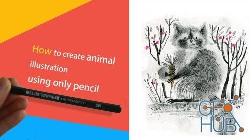Skillshare – How to make animal illustration using only pencil