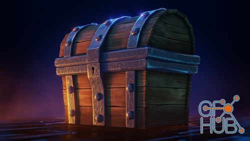 CGCookie – Modeling, Texturing and Shading a Treasure Chest in Blender 2.8