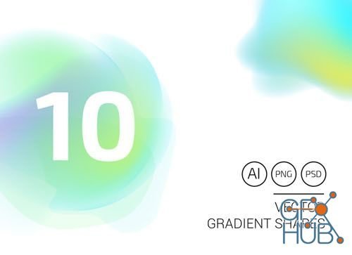 10 Gradient Shapes in Vector (AI)