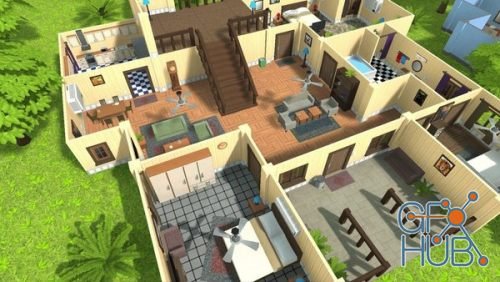 CGTrader – Easily Interiors Full Packs Low-poly 3D model