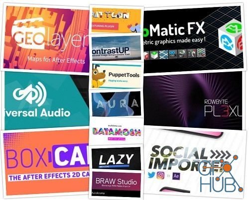 Plugins Collection for After Effects June-July 2019 Win/Mac