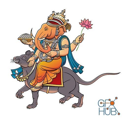 Happy Ganesh Chaturthi Indian culture illustration (EPS)