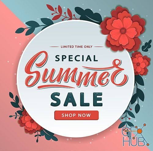 Summer sales special holiday banner illustrations 11 (EPS)