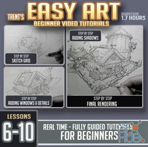Gumroad – Easy Art Lessons 6-10 (Perspective + Environments)