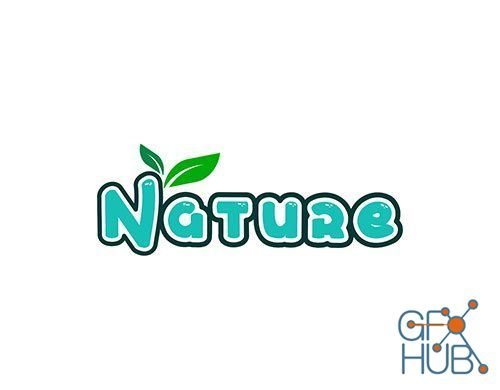 Vector logo design, eco-friendly concept (EPS)