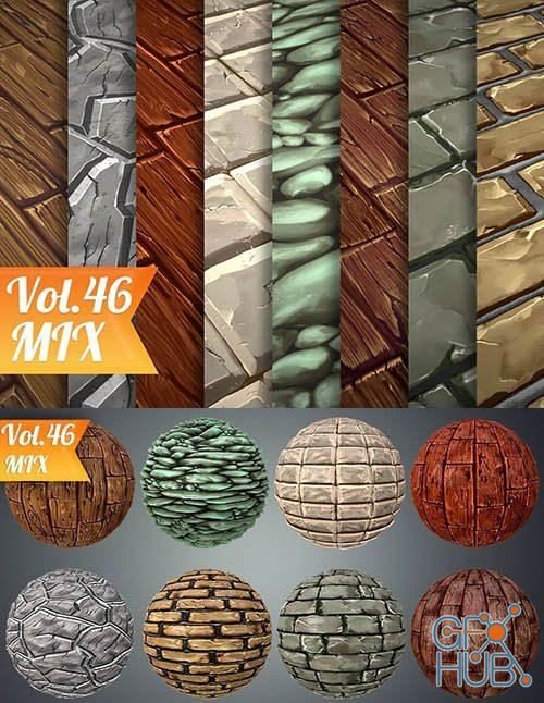 CGTrader – Stylized Hand Painted Textures Collection 2