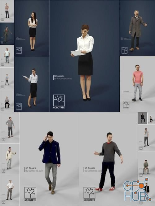 Gobotree – 82 People 3D-Models