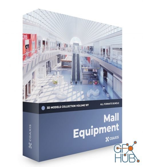 CGAxis – Mall Equipment 3D Models Collection – Volume 107