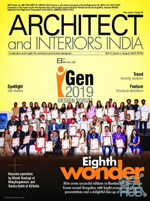 Architect and Interiors India – Vol 11 Issue 5, August 2019 (PDF)