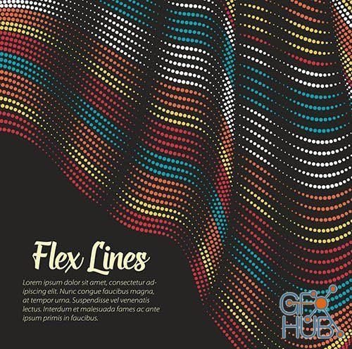 Creative blend decorative geometric background (EPS)