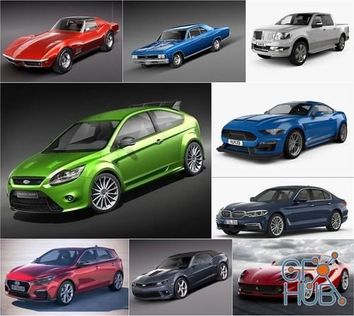 Car 3D Model Bundle August 2019