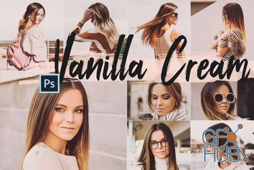 5 Vanilla Cream Actions, ACR and LUT presets - 305659