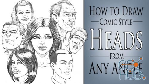 How to Draw Comic Style Heads – Step by Step – From Any Angle