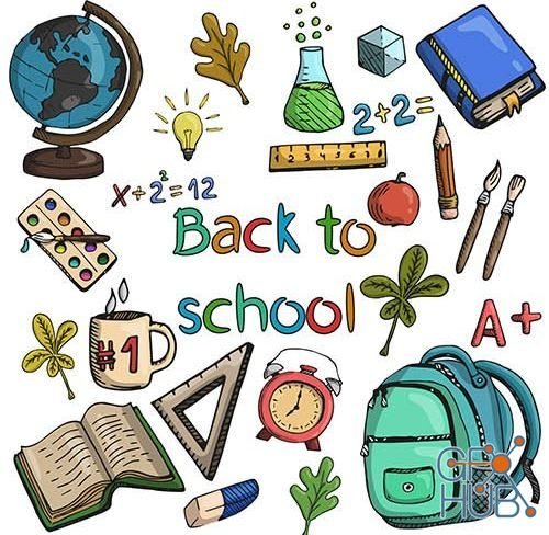 Back to school and accessories collection illustrations 23 (EPS)