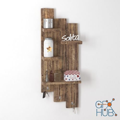 Rustic key keeper shelf