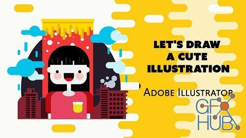 Skillshare – Create a cute Flat Design illustration using Adobe Illustrator