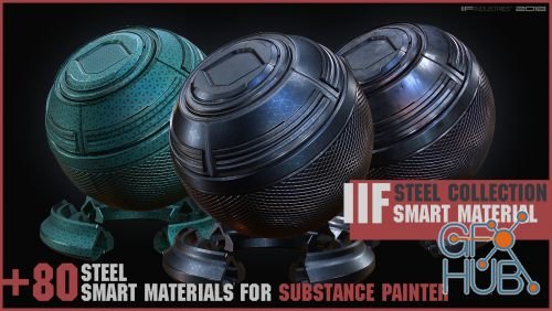 ArtStation Marketplace – IIF STEEL COLLECTION +80 Smart Materials SP