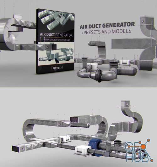 The Pixel Lab – Air Duct Generator for Cinema 4D – 85+ Components