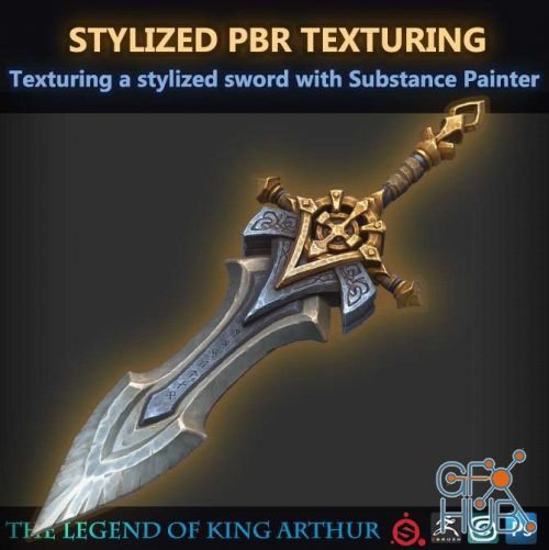 Gumroad – Texturing a stylized sword with Substance Painter (Stylized PBR) - Artstation Challenge