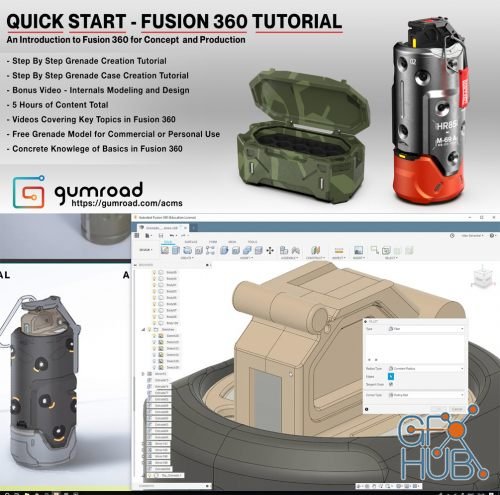 Gumroad – Quick Start in Fusion 360 for Concept Design Tutorial