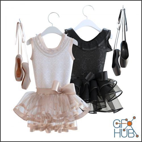 Pointe shoes with dress