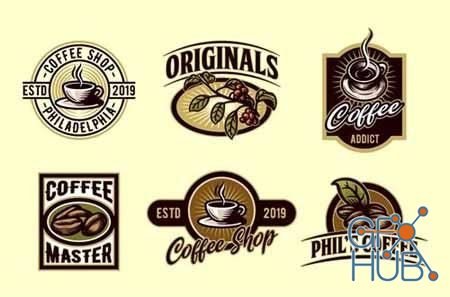 Vintage Set of Coffee Emblem and Badge (EPS)