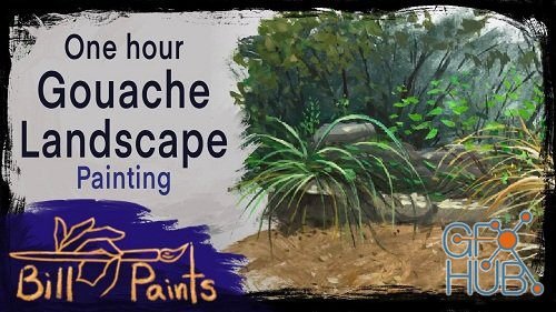 Skillshare – One Hour Gouache Landscape Painting