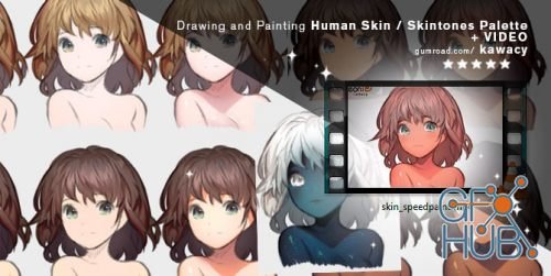 Gumroad – Kawacy – Drawing and Painting Human Skin / Horned Characters