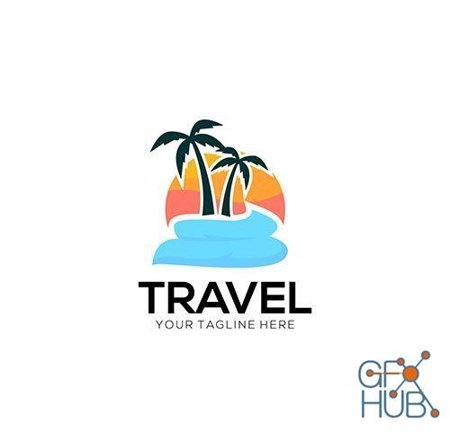 Travel vector logo design set (AI)