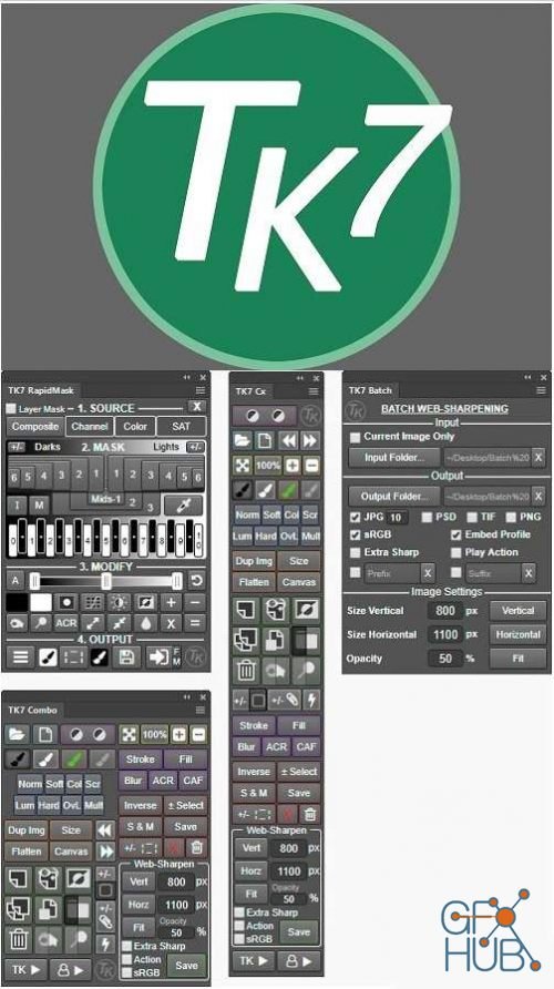 TKActions V7 Panels for Adobe Photoshop (Updated: September 2019) Win