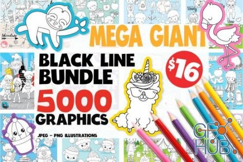 5000 in 1 – Black lines Mega Bundle – 4111864 (EPS)