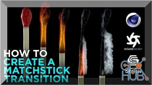 Skillshare – Modeling a Matchstick and burning it down in Cinema 4D