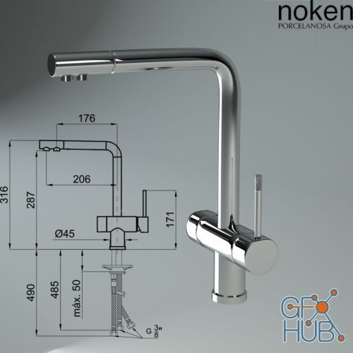 Noken Osmosis kitchen fauset