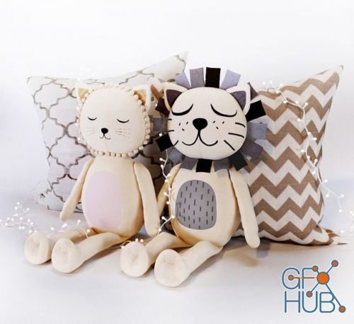 Cat and Lion toy by Emily & Meritt