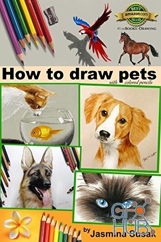 How to draw Pets – with colored pencils