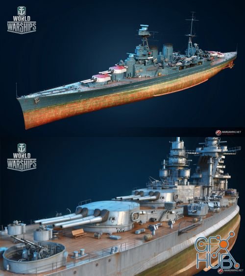 World of Warships 3D-Models Collection