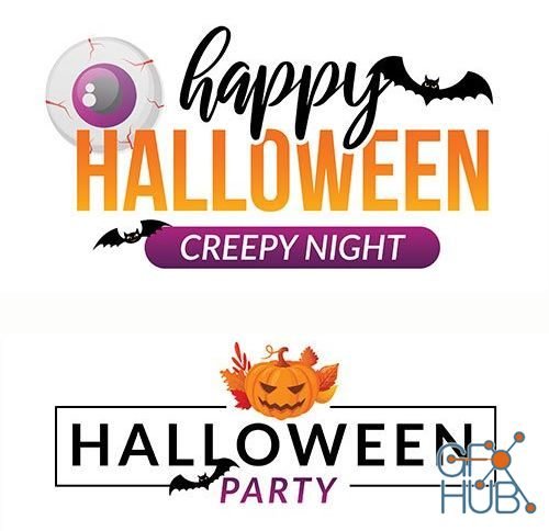Halloween party flyer with pumpkins (AI)