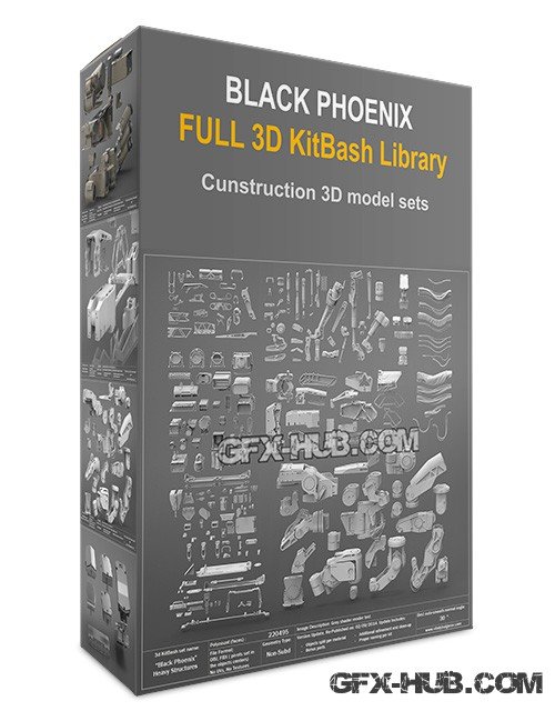 BLACK PHOENIX FULL 3D KitBash Library