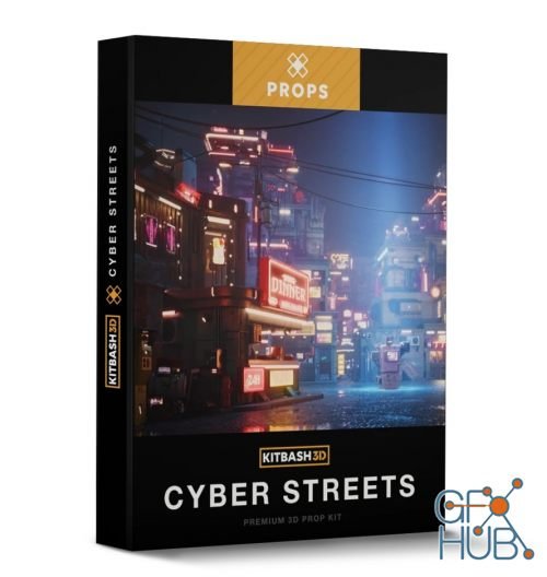 Kitbash3D – Props: Cyber Streets (FULL)