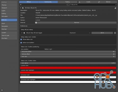 Blender Market – Wlock Pro v1.0 for Blender 2.8