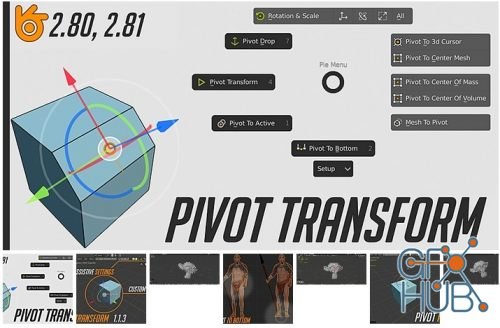 Blender Market – Pivot Transform v1.2.5 and 1.3.5