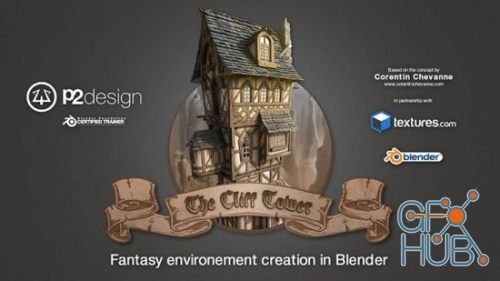 Gumroad – The Cliff Tower Fantasy – Blender 3D – Full course