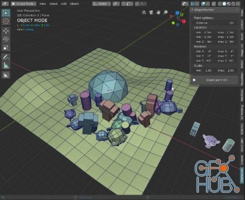 Gumroad – Object Paint v.1.0.1 for Blender 2.8