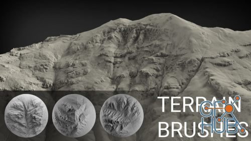 Gumroad – Terrain Brush Pack for Zbrush – 100 Brushes