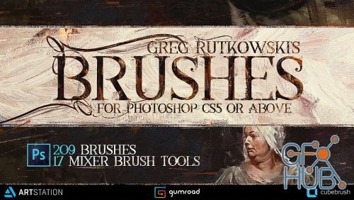 Cubebrush – Greg Rutkowski – Brushes for Adobe Photoshop