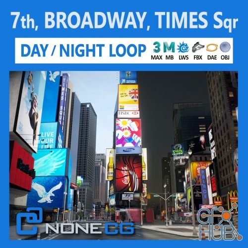 NoneCG – NYC Broadway,7th Av, Times Square